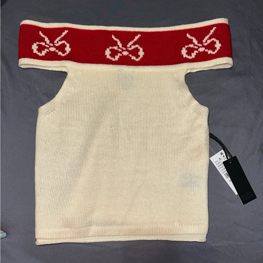 NWT Pacsun Bow Fold Over Off The Shoulder Top